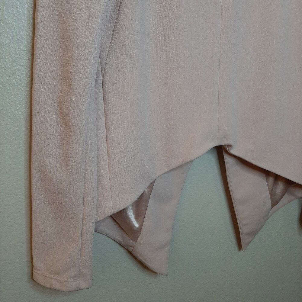 BCBGeneration Blazer Light Pink Women Size M Open Front Long Sleeve Career - Picture 10 of 11